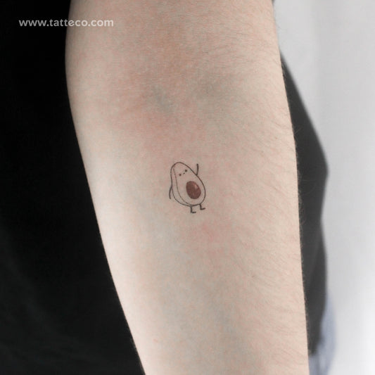 Tatuaje temporal de aguacate y semilla desiguales (juego de 3)