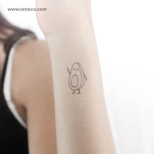 Tatuaje temporal de aguacate desigual (juego de 3)