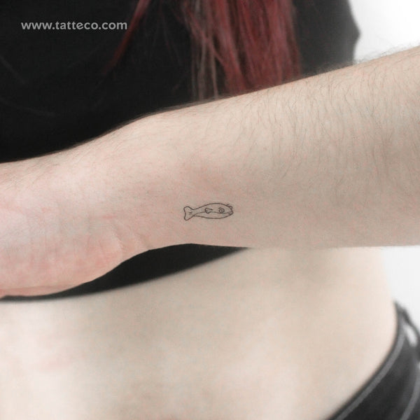 Pufferfish Temporary Tattoo - Set of 3