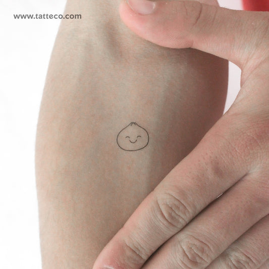Tatuaje temporal de bola de masa sonriente - Juego de 3