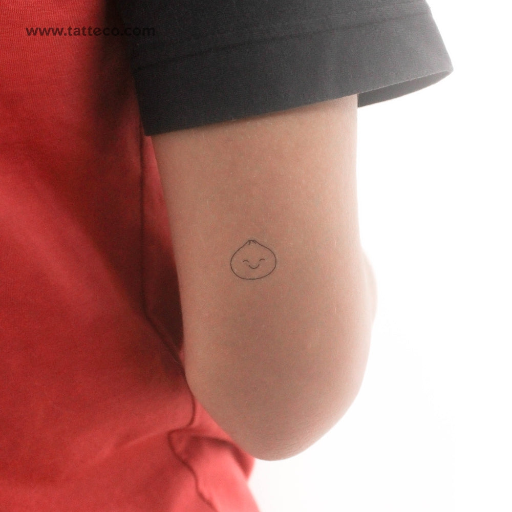 Tatuaje temporal de bola de masa sonriente - Juego de 3