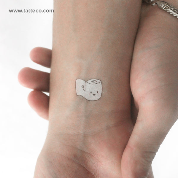 Toilet Paper Temporary Tattoo - Set of 3