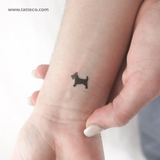 Tatuaje temporal de terrier escocés - Juego de 3