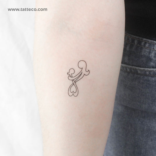Tatuaje temporal de madre e hija con el símbolo del infinito (juego de 3)