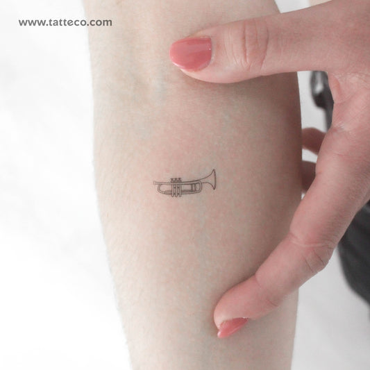 Tatuaje temporal de trompeta - Juego de 3