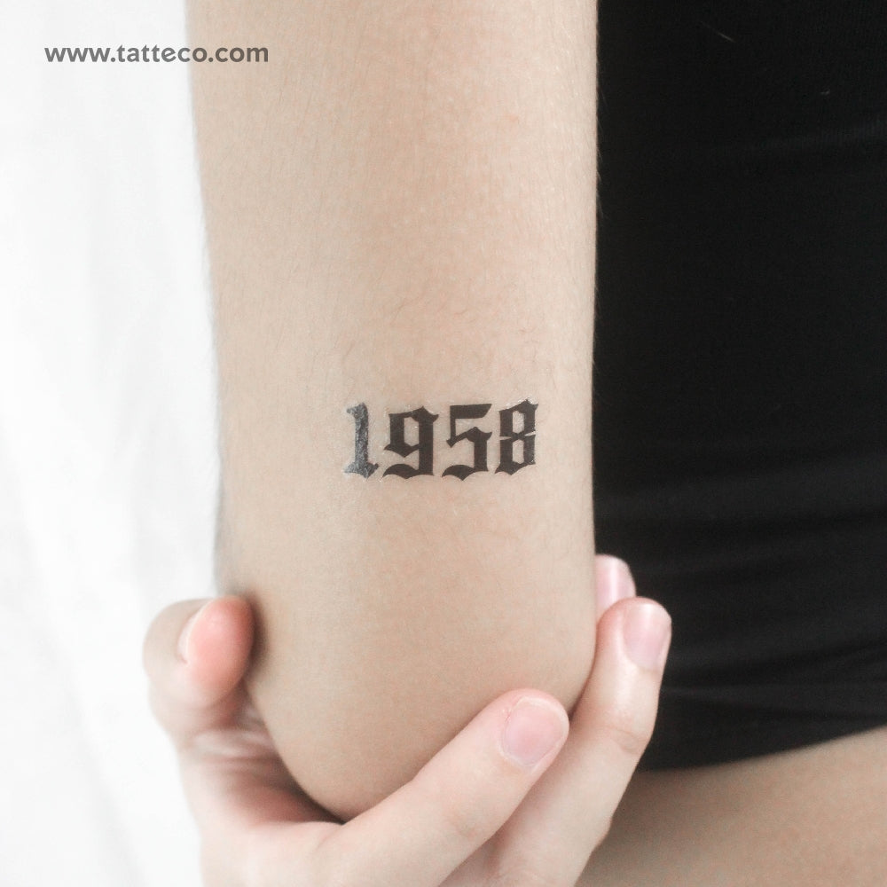 Tatuaje temporal gótico de 1958 (juego de 3)