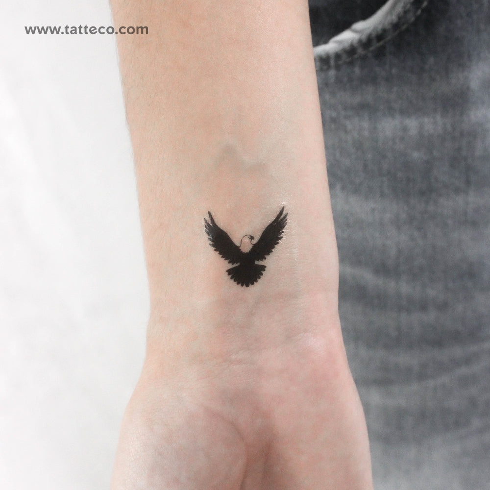 Tatuaje temporal de águila calva americana - Juego de 3