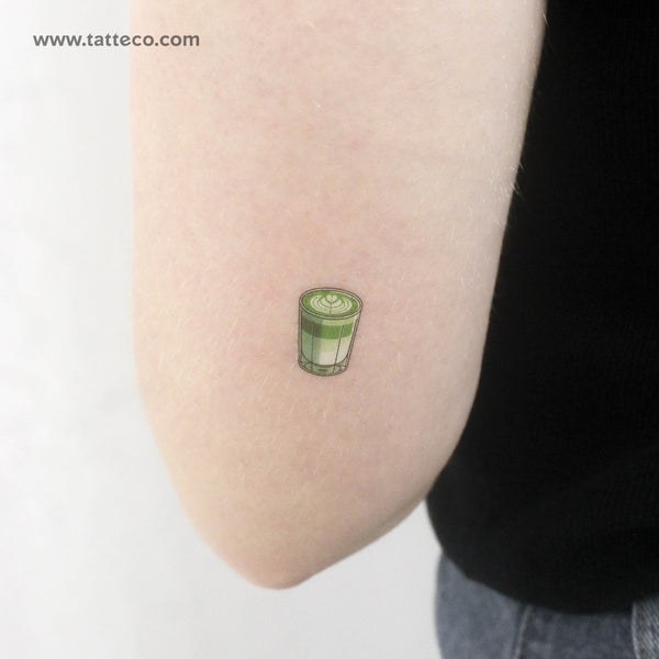 Little Matcha Latte Temporary Tattoo - Set of 3
