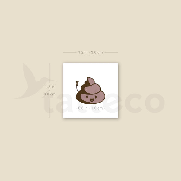 Pile Of Poop Temporary Tattoo - Set of 3
