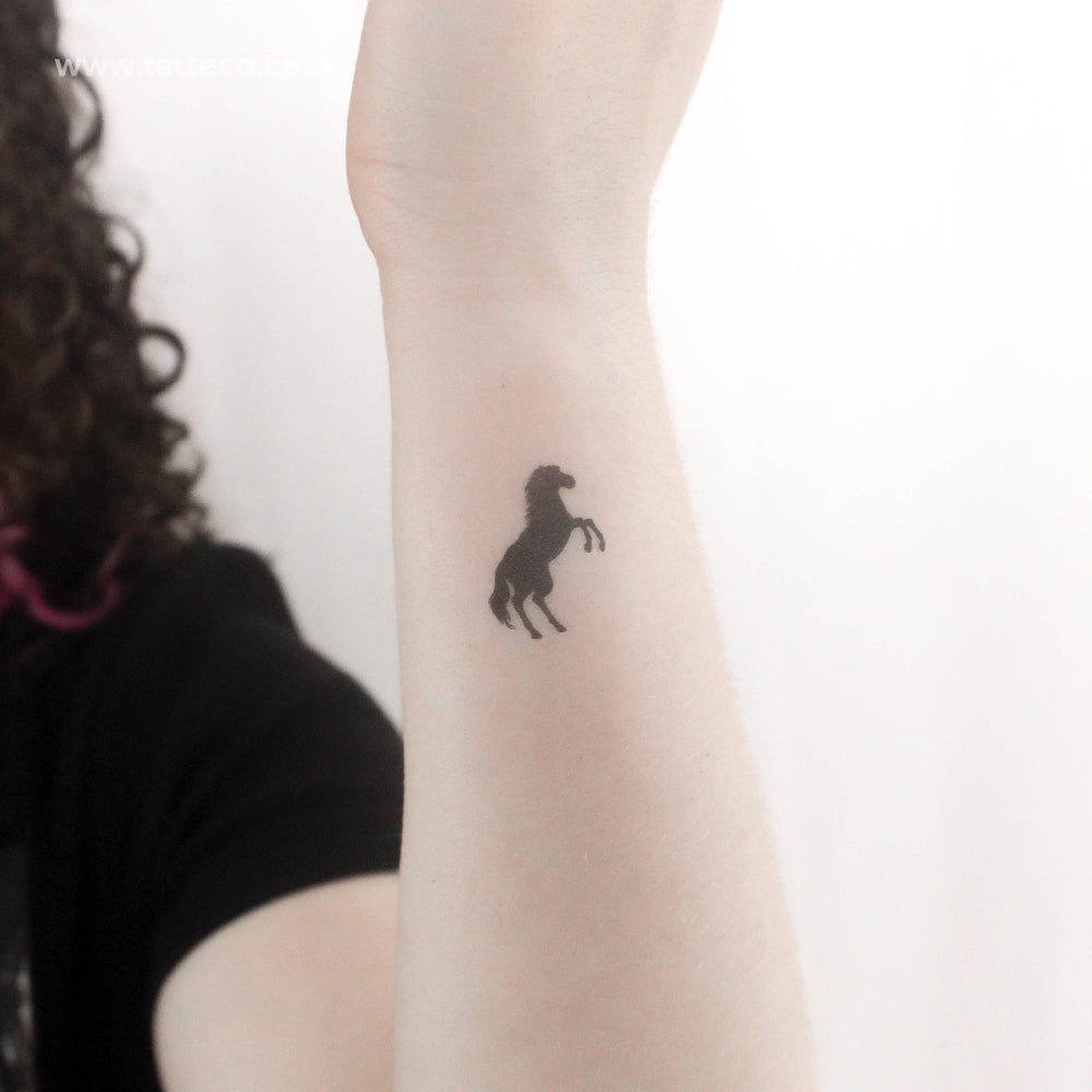 Standing Stallion Temporary Tattoo - Set of 3