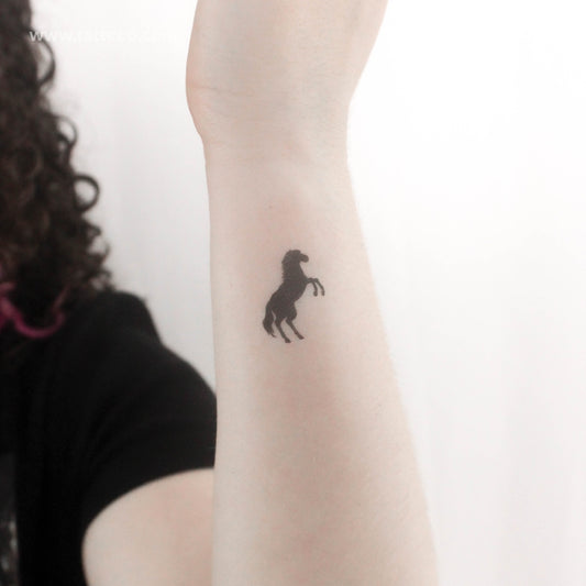 Standing Stallion Temporary Tattoo - Set of 3
