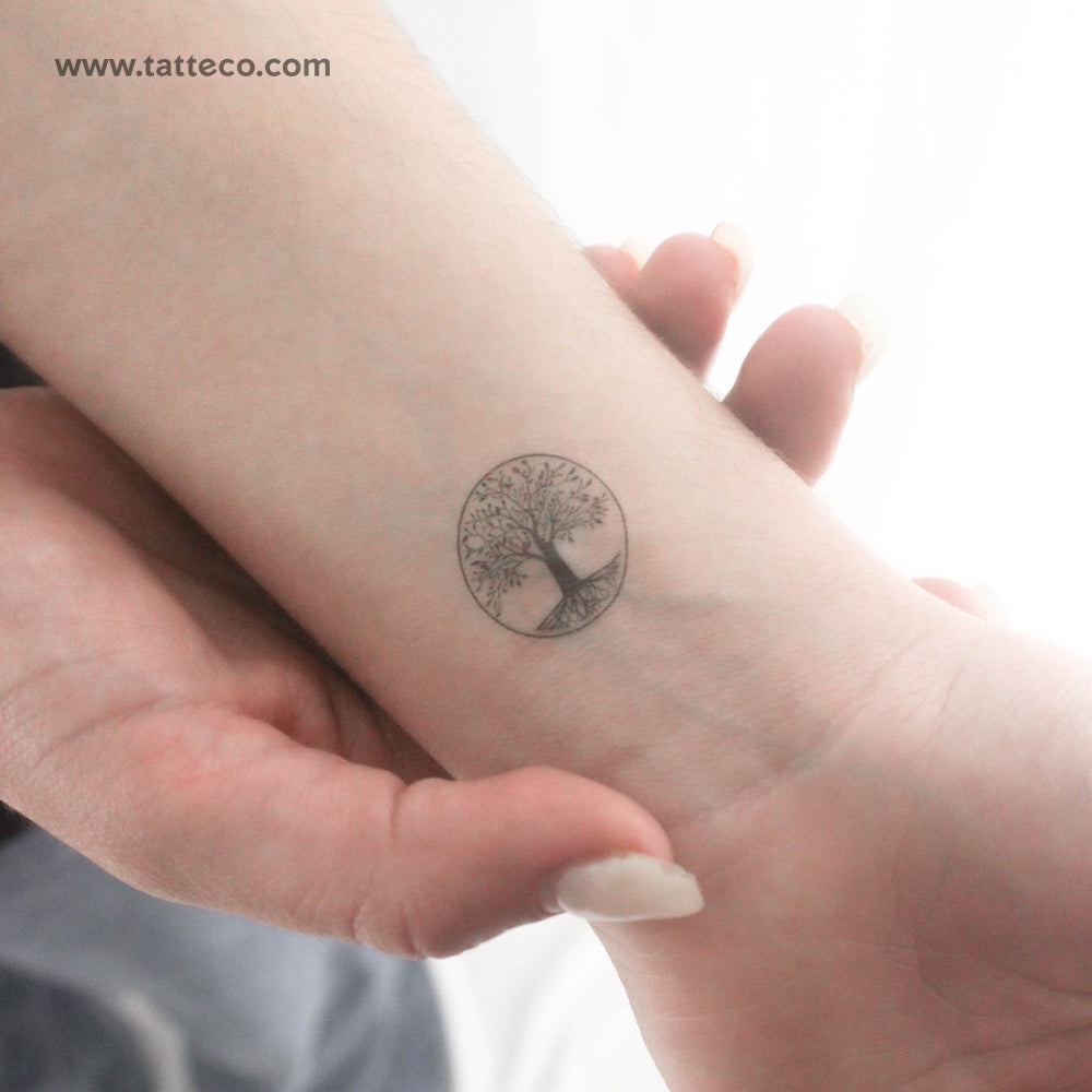 Tatuaje temporal pequeño del árbol de la vida (juego de 3)