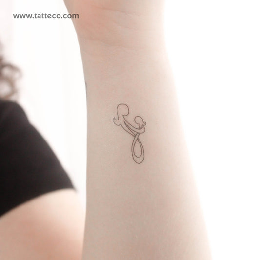 Tatuaje temporal con símbolo de madre e hija (juego de 3)