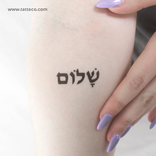 Tatuaje temporal "Shalom" en hebreo - Juego de 3