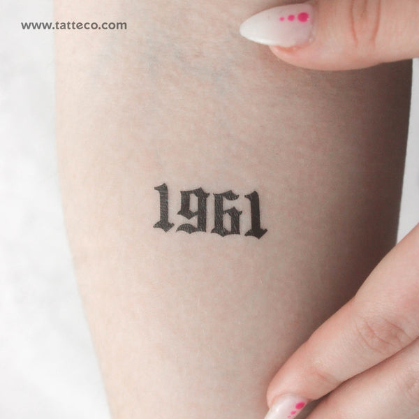 Gothic 1961 Temporary Tattoo - Set of 3