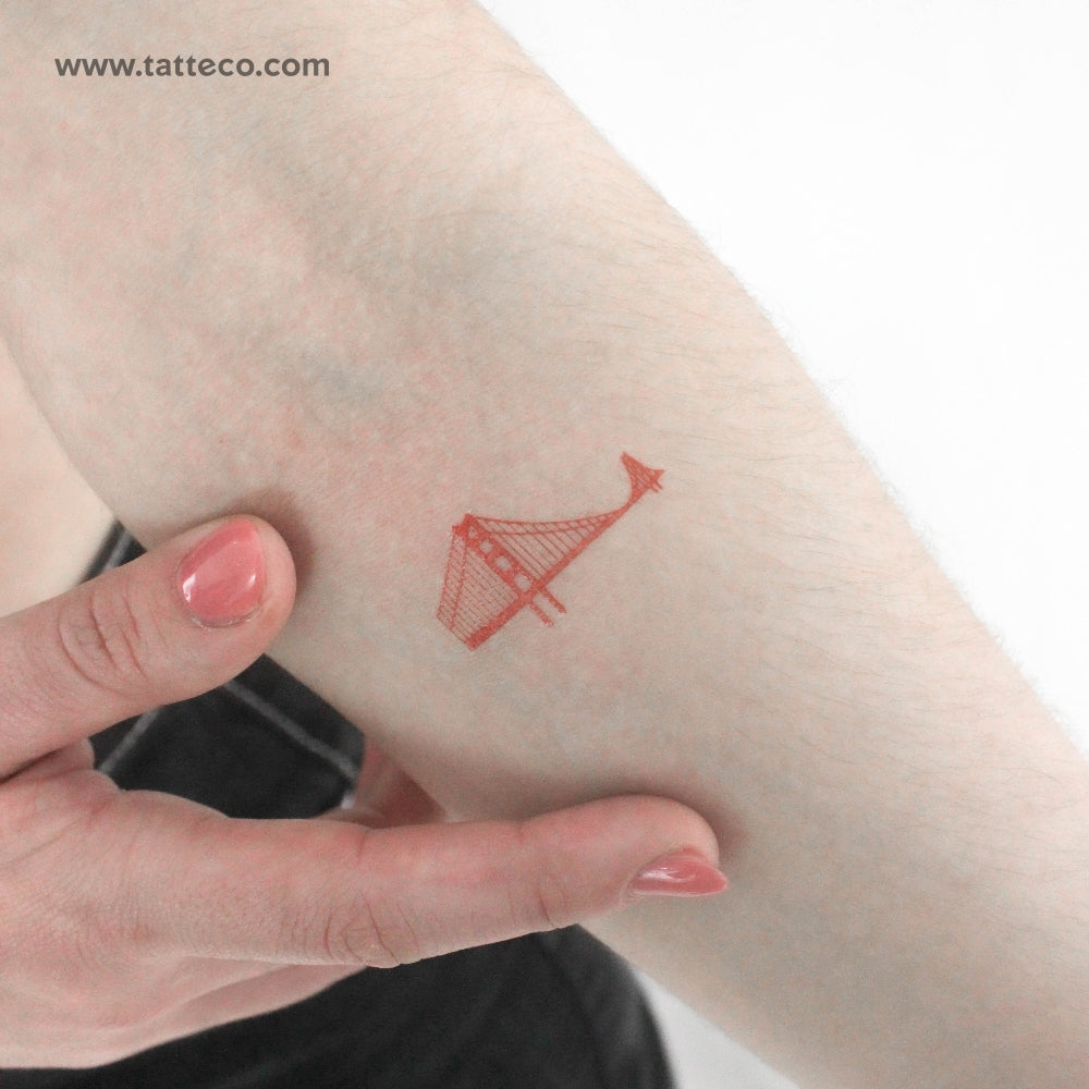 Tatuaje temporal del puente Golden Gate (juego de 3)
