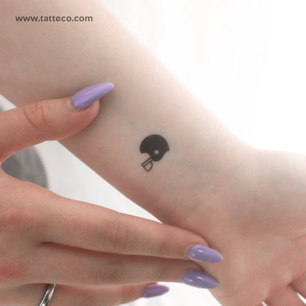 American Football Helmet Temporary Tattoo - Set of 3