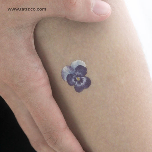 Tatuaje temporal de pensamiento azul - Juego de 3