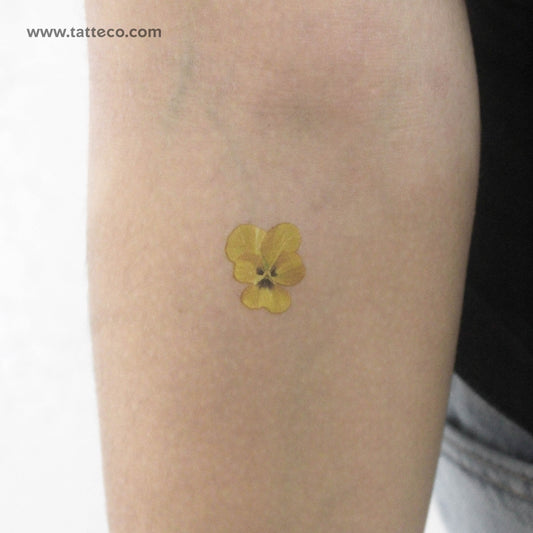 Tatuaje temporal de pensamiento amarillo - Juego de 3