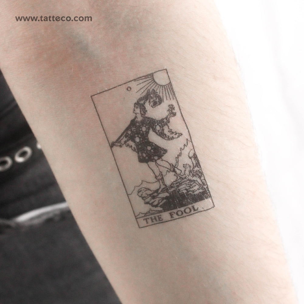 The Fool Tarot Card Temporary Tattoo - Set of 3