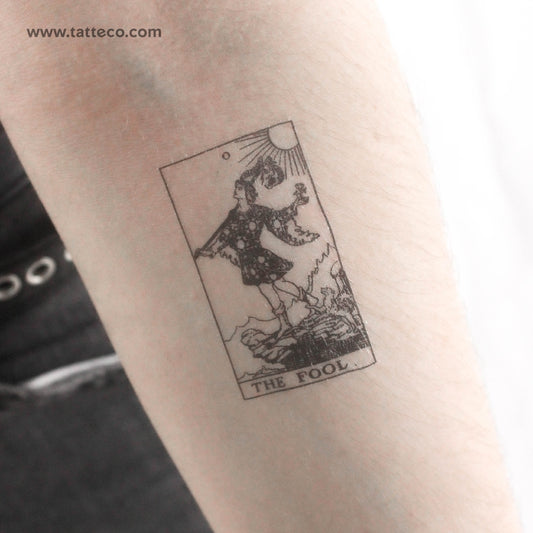 The Fool Tarot Card Temporary Tattoo - Set of 3