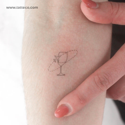 Tatuaje temporal "Viajero del Vino" de Cagri Durmaz - Juego de 3