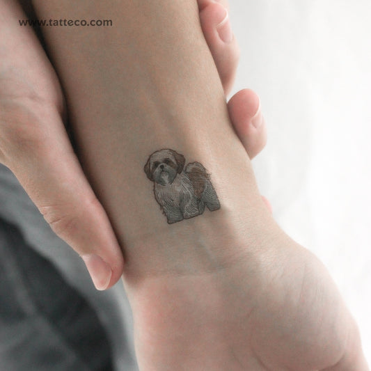 Tatuaje temporal de Shih Tzu - Juego de 3