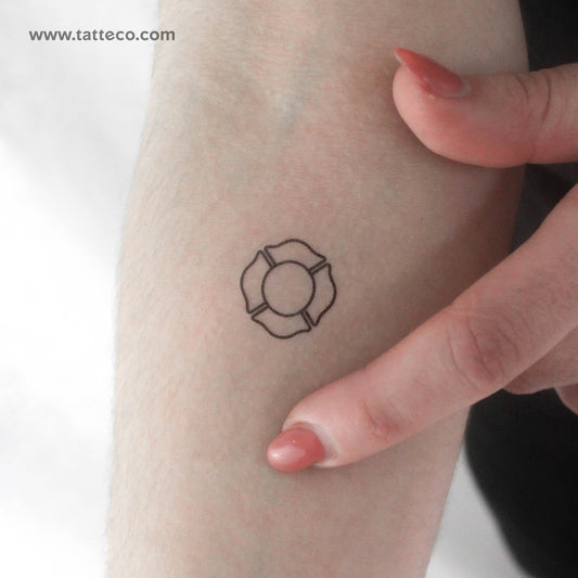 Firefighter Maltese Cross Temporary Tattoo - Set of 3