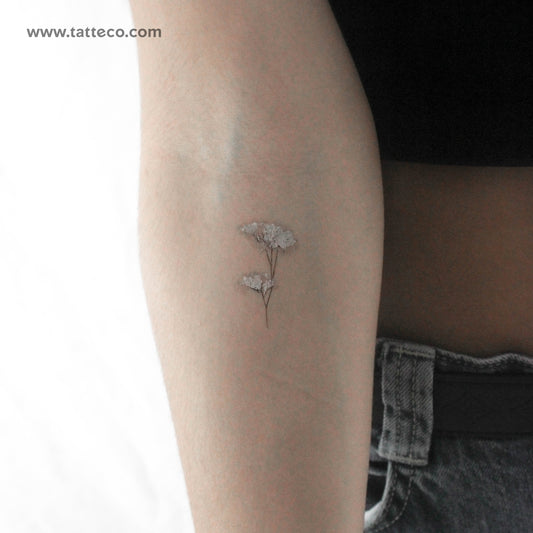 Tatuaje temporal de gypsophila - Juego de 3