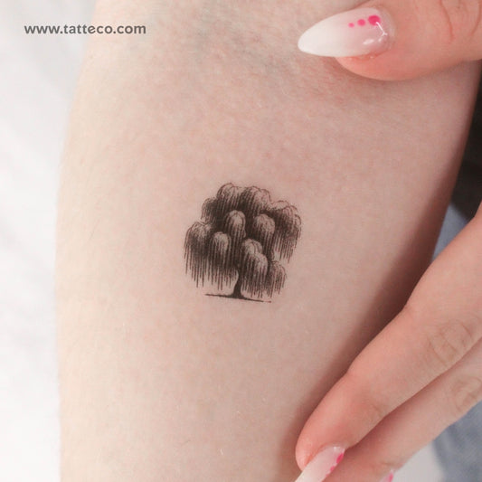 Tatuaje temporal de sauce llorón - Juego de 3