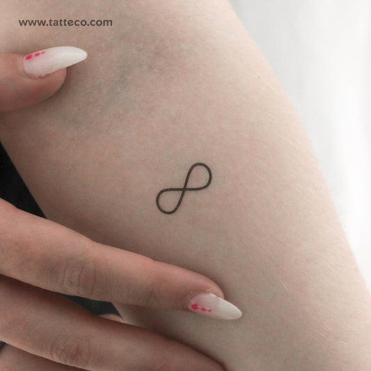 Tatuaje temporal del símbolo del infinito en negrita - Juego de 3