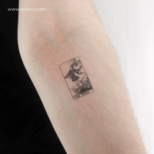 Little The Fool Tarot Card Temporary Tattoo - Set of 3