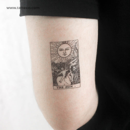 The Sun Tarot Card Temporary Tattoo - Set of 3