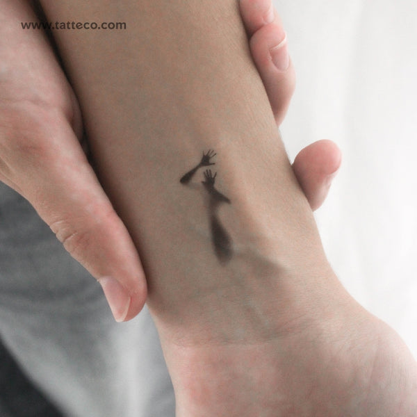 Human Silhouette Temporary Tattoo - Set of 3