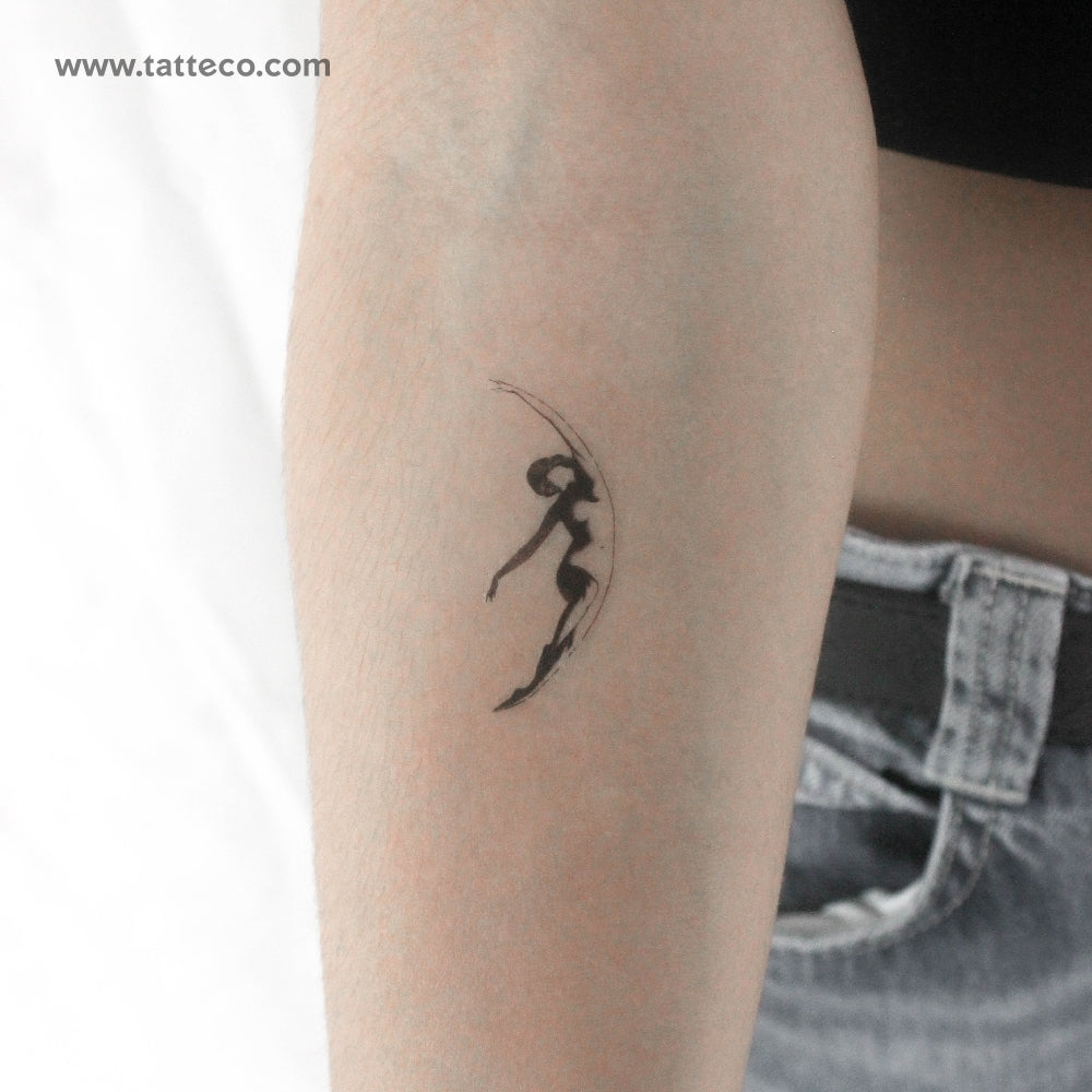 Tatuaje temporal de la Dama de la Media Luna (pequeño) - Juego de 3