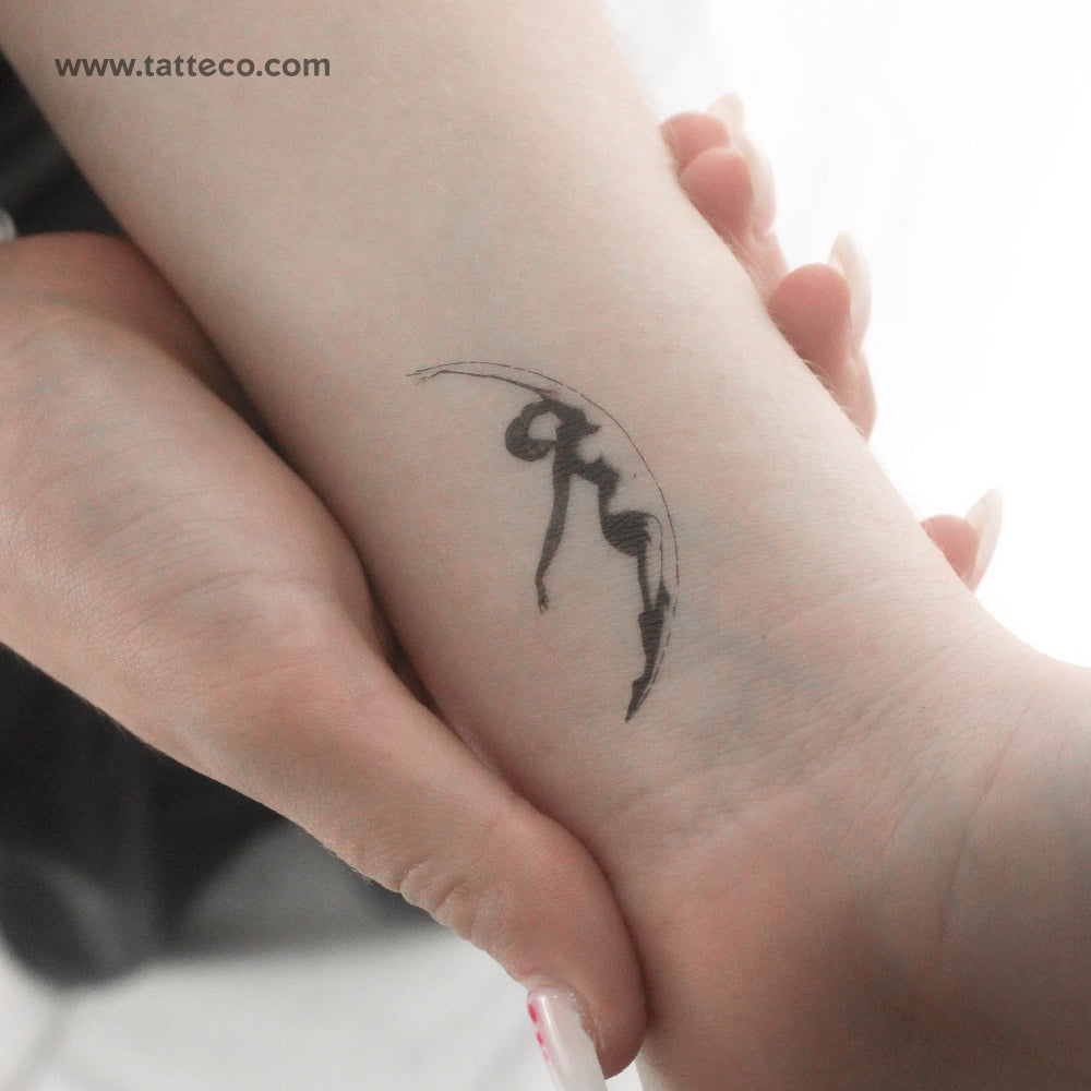 Tatuaje temporal de la Dama de la Media Luna (pequeño) - Juego de 3