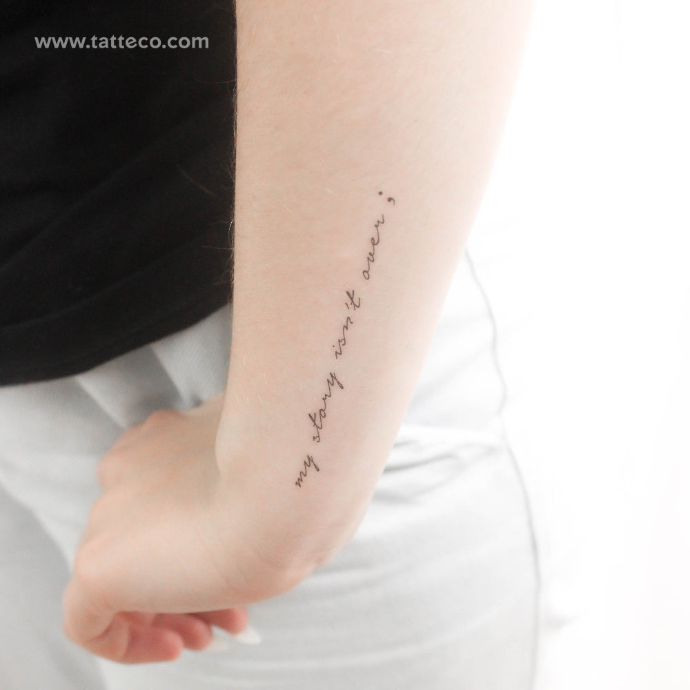 My Story Isn't Over Temporary Tattoo - Set of 3