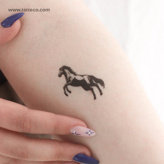 Tatuaje temporal de caballo de pie - Juego de 3