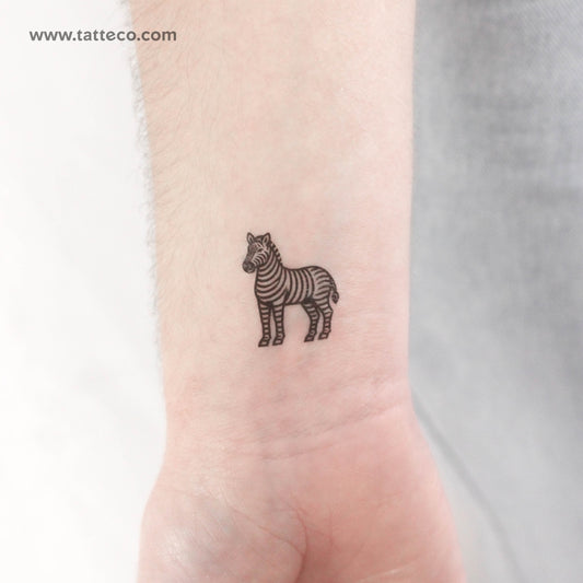 Tatuaje temporal de cebra - Juego de 3