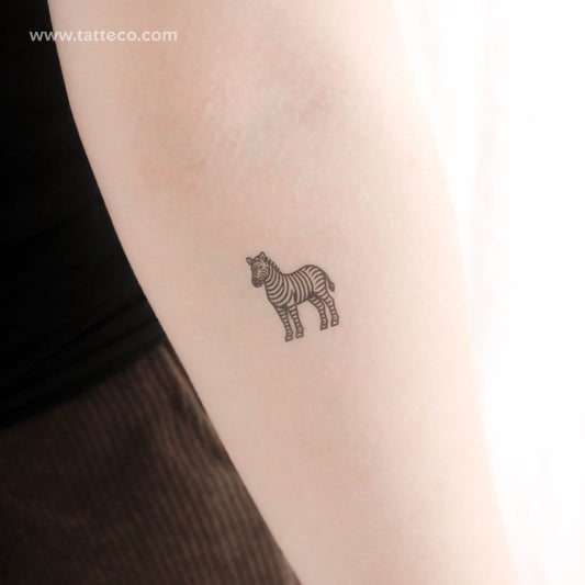 Tatuaje temporal de cebra - Juego de 3