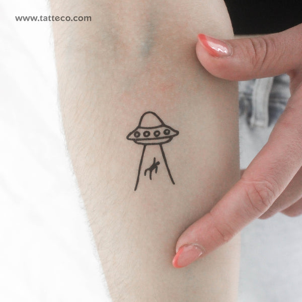Alien Abduction Temporary Tattoo - Set of 3