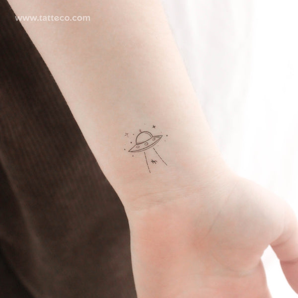 UFO Abduction Temporary Tattoo - Set of 3