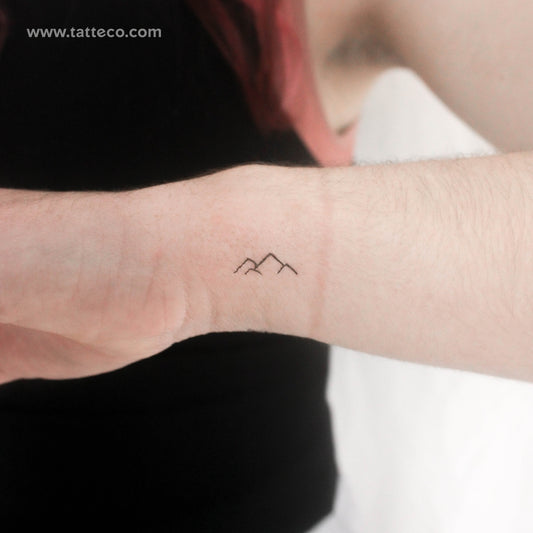Tatuaje temporal de montaña pequeña - Juego de 3