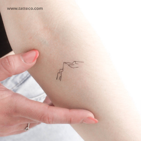Mountain Peak Temporary Tattoo - Set of 3