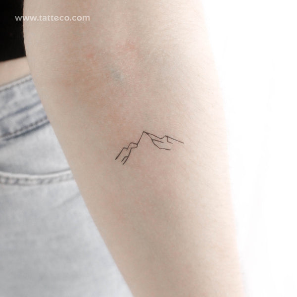 Mountain Peak Temporary Tattoo - Set of 3
