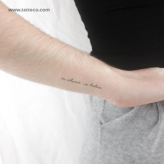 As Above, So Below Temporary Tattoo - Set of 3