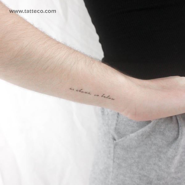 As Above, So Below Temporary Tattoo - Set of 3