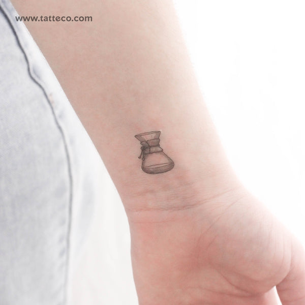 Chemex Coffeemaker Temporary Tattoo - Set of 3