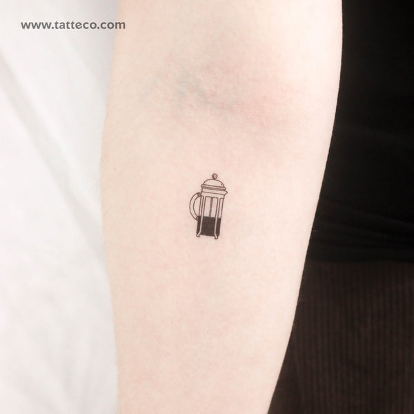 French Press Temporary Tattoo - Set of 3