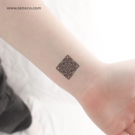 Little Portuguese Tile Temporary Tattoo - Set of 3